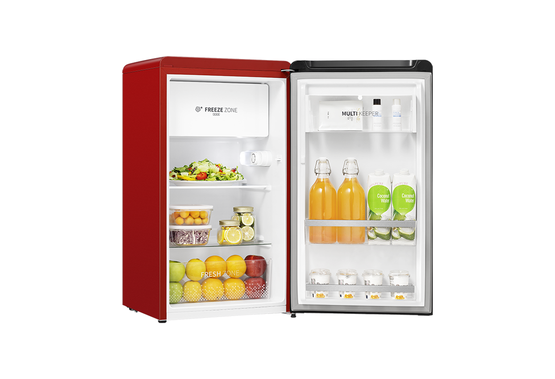 Hisense RS-12DR - Gallery Image Side View Right Open With Food