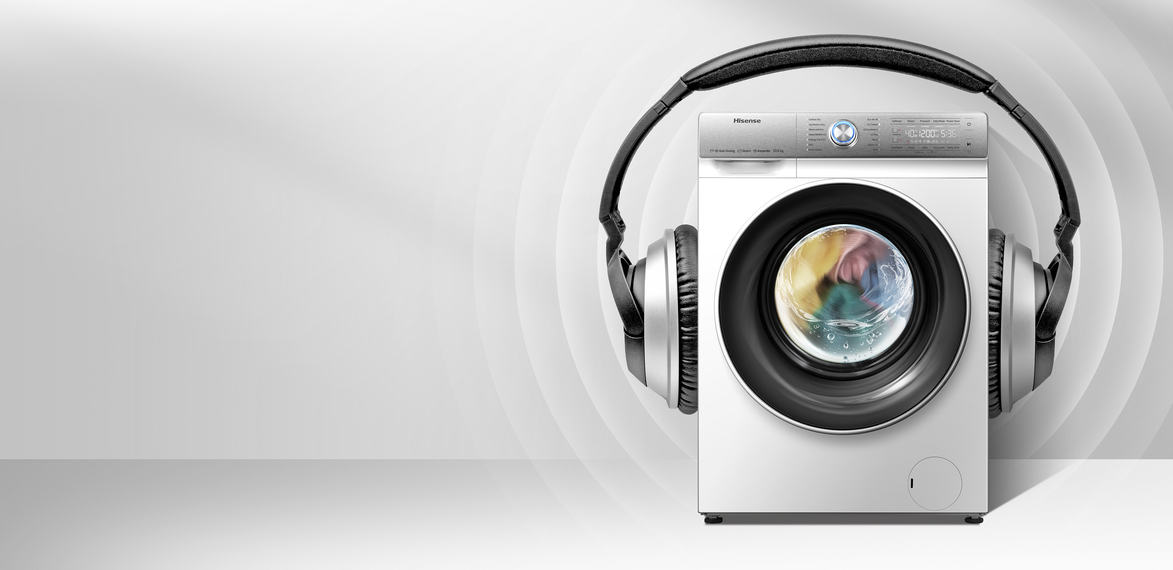 Hisense WDQR1014EVAJM Washer and Dryer - Quiet, Energy Efficient, More Durable
