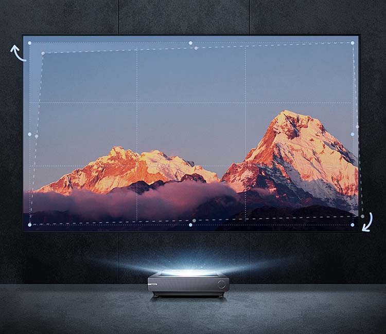 HISENSE PX1 PRO LASER CINEMA - Auto geometric calibration - mobile