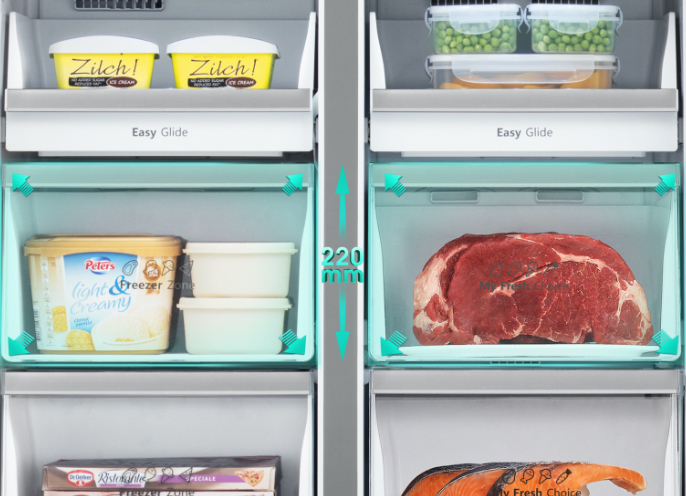 Hisense BCD-560W - Bigger Drawers feature image