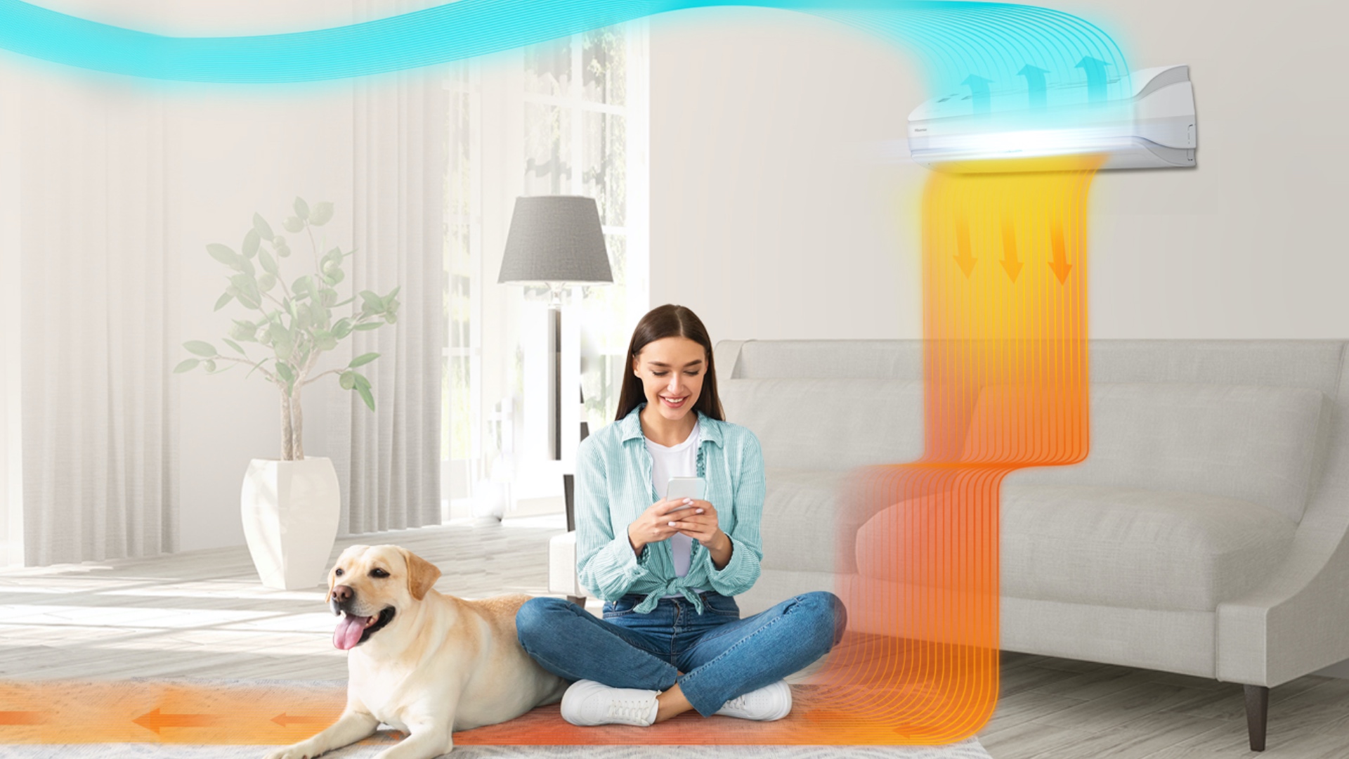 Hisense Silentium Pro Smart Ceiling and floor airflow feature image